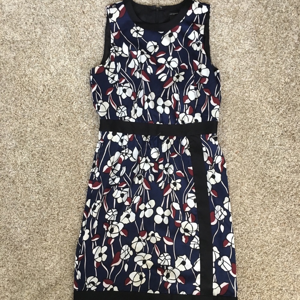 Ann Taylor Navy Floral Dress